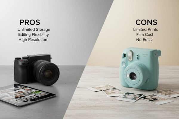 Pros and Cons - digital and instant print camera | Emin Media