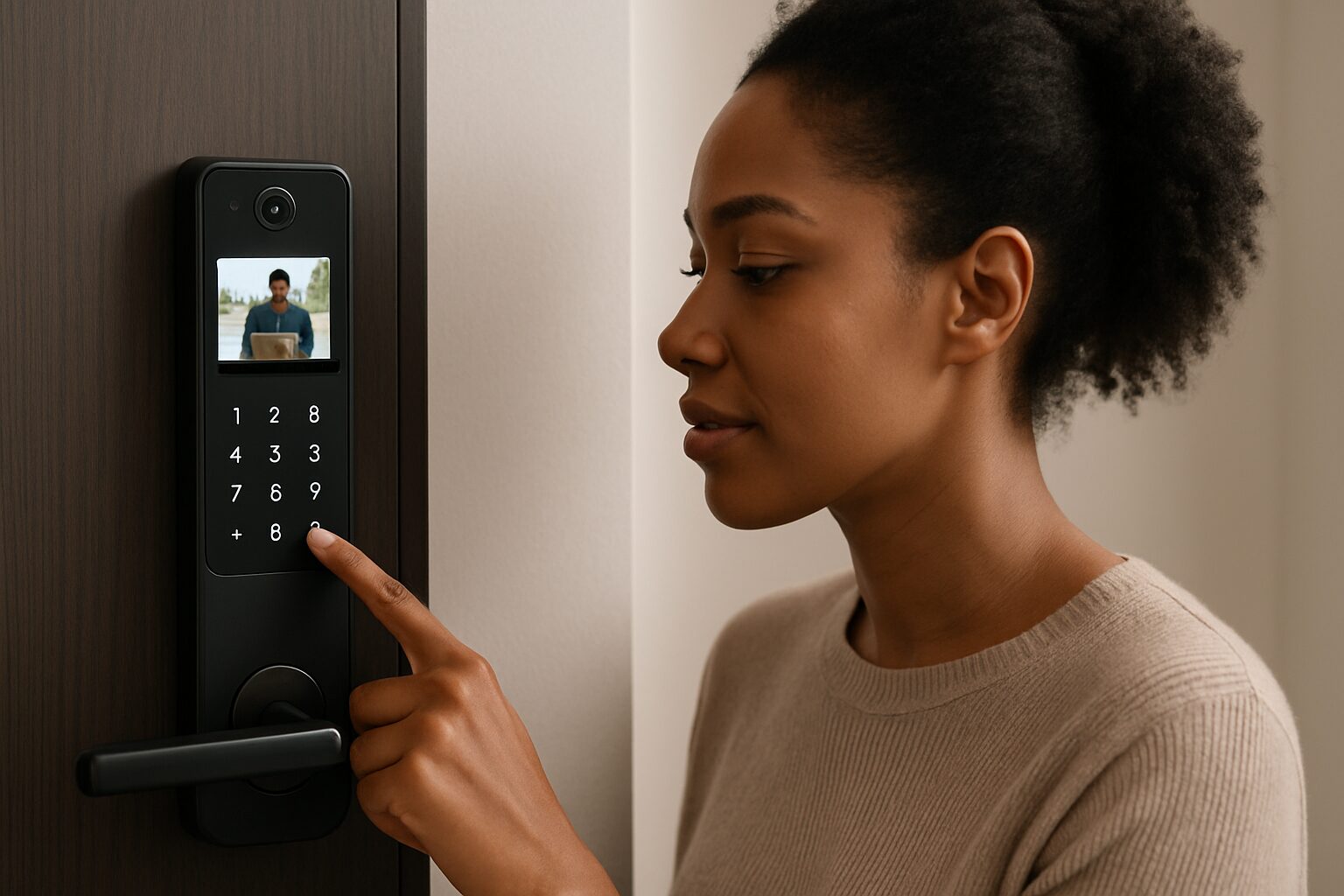 Benefits of Using a Camera-Integrated Smart Lock - digital door lock with camera | Emin Media
