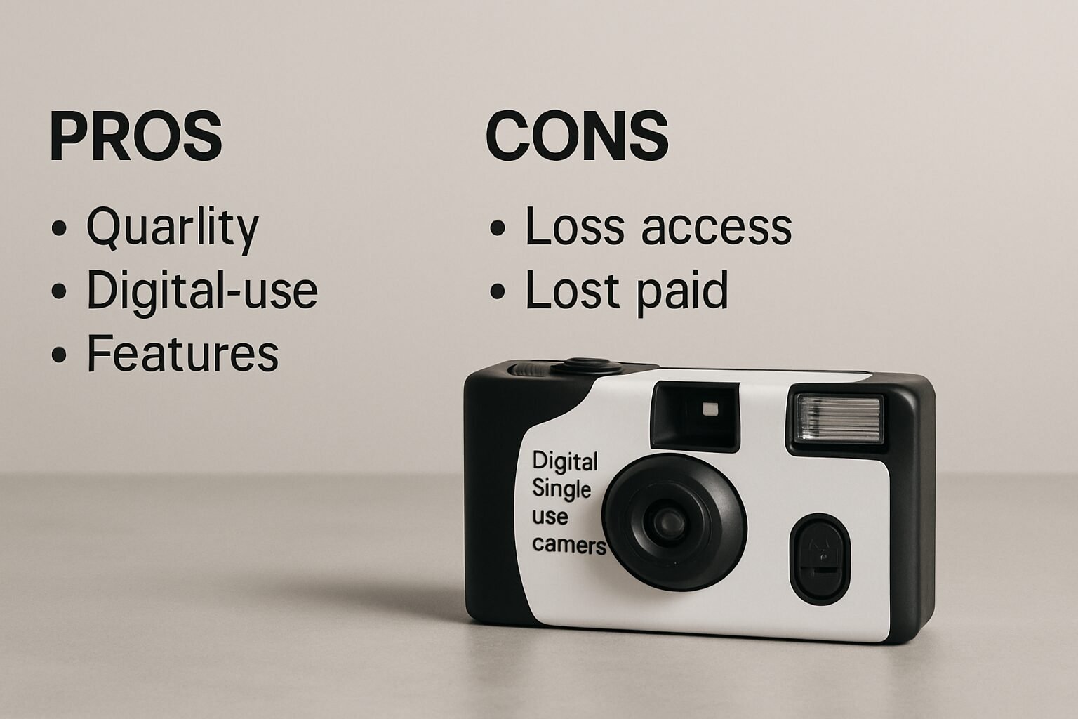 Pros and Cons - digital single use camera | Emin Media