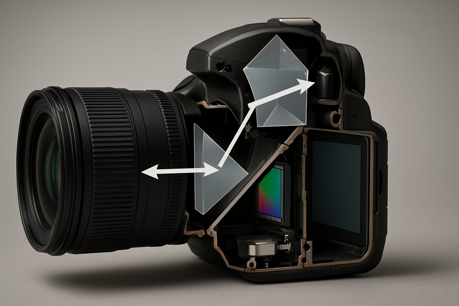 How Light Travels Through a DSLR: Step-by-Step - parts of digital slr camera | Emin Media