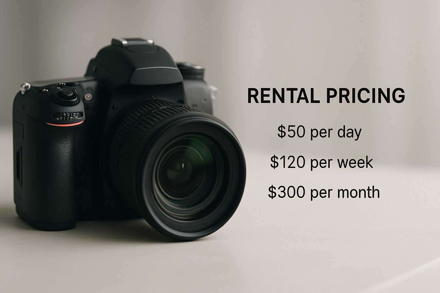 Rental Pricing for a Digital SLR Camera - rent a digital slr camera | Emin Media