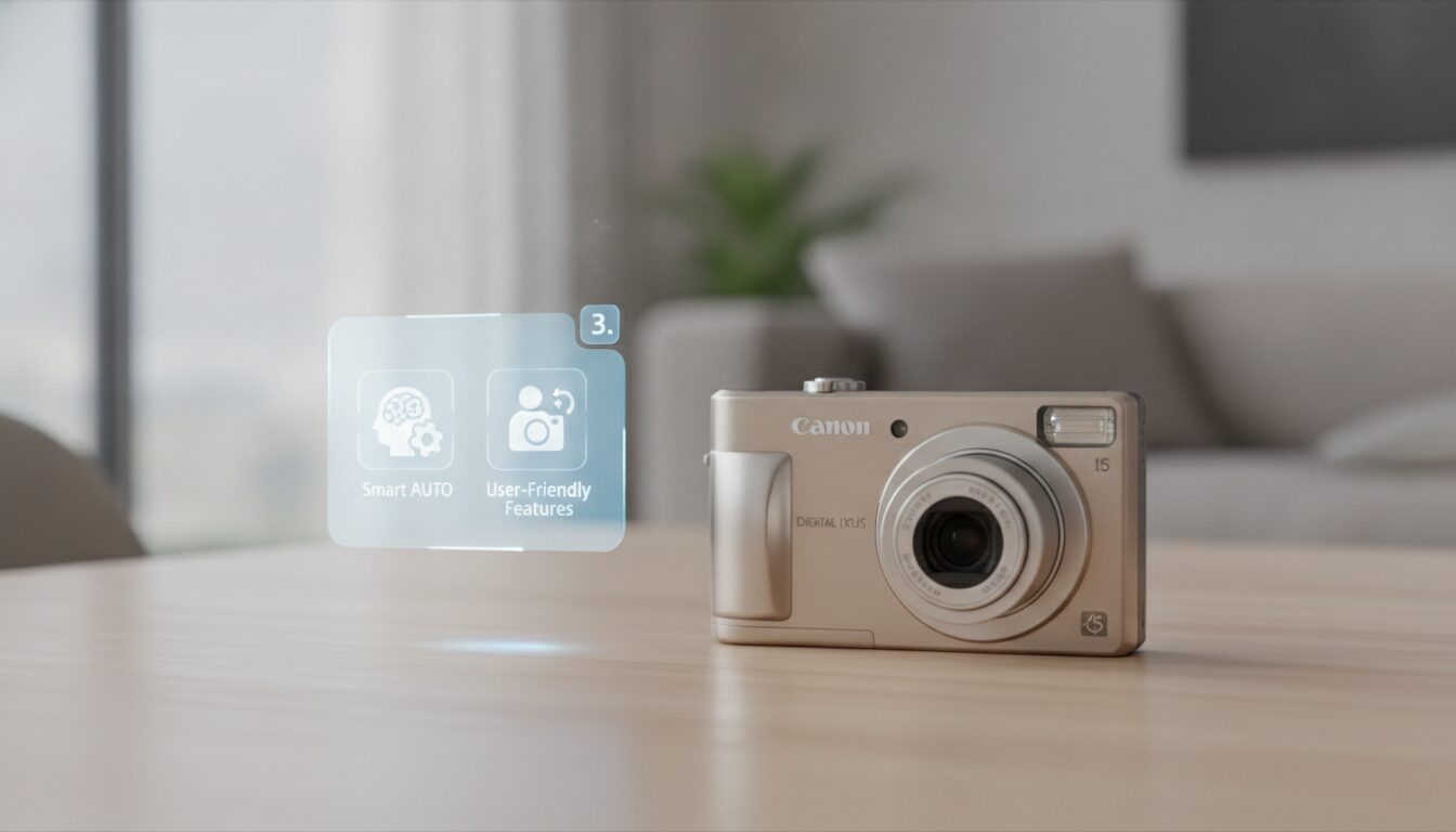 3. Smart AUTO and User-Friendly Features - canon digital ixus 95 is camera | Emin Media